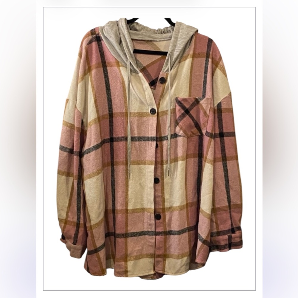 Plus size Casual hooded jacket